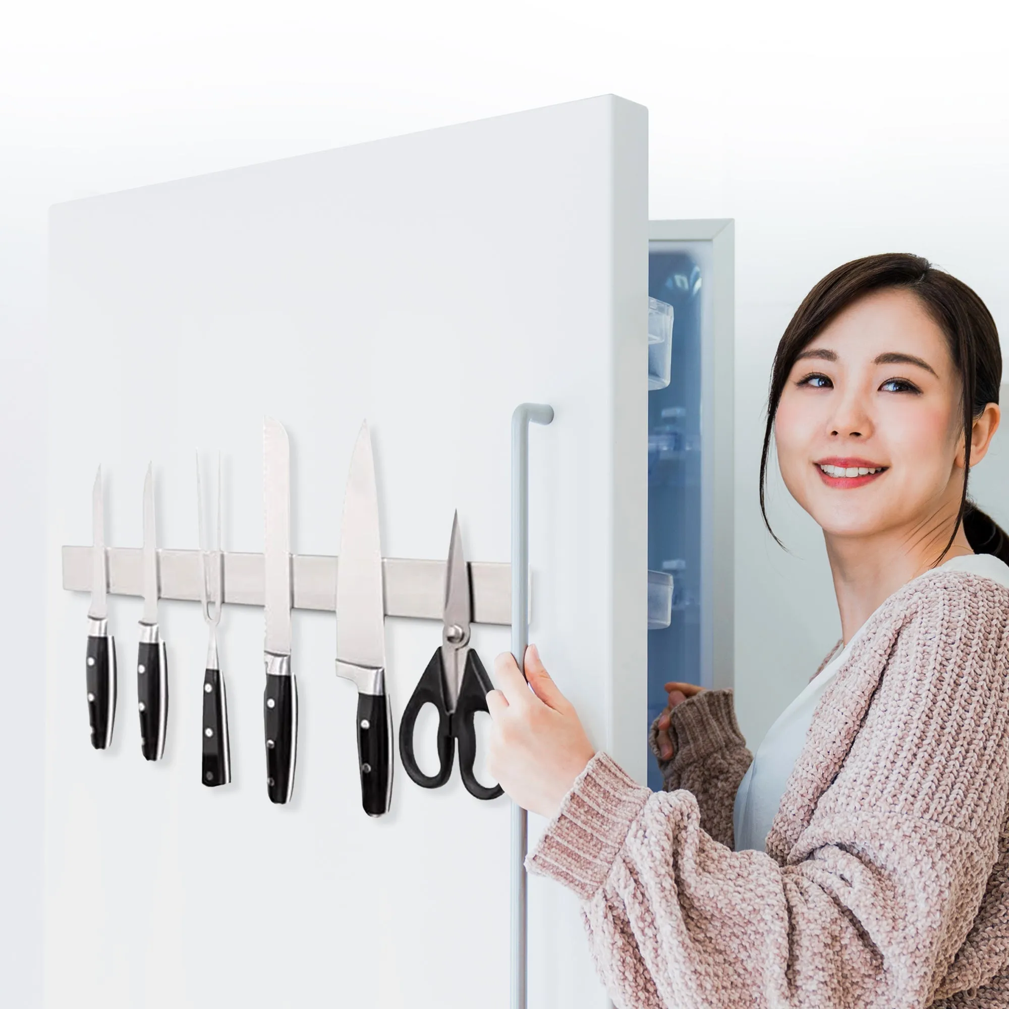 Cheer Collection 16 Stainless Steel Magnetic Knife Holder