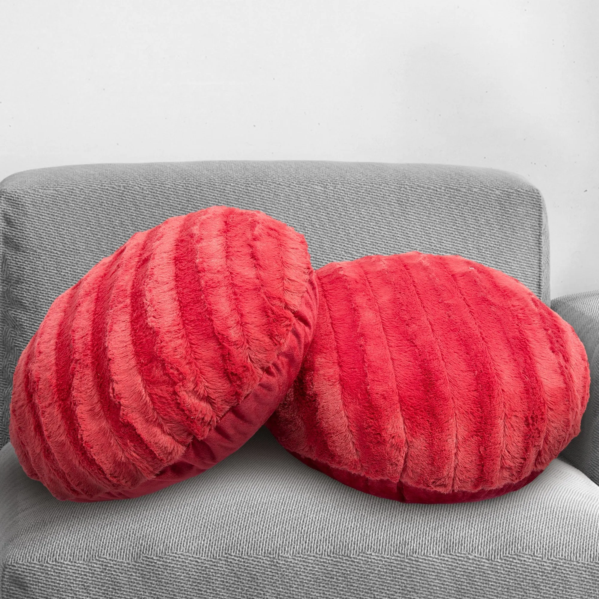 Cheer Collection 18 Ultra Soft Round Throw Pillows for Couch. Room Decor Aesthetic with Inserts - Ultra Soft Set of 2