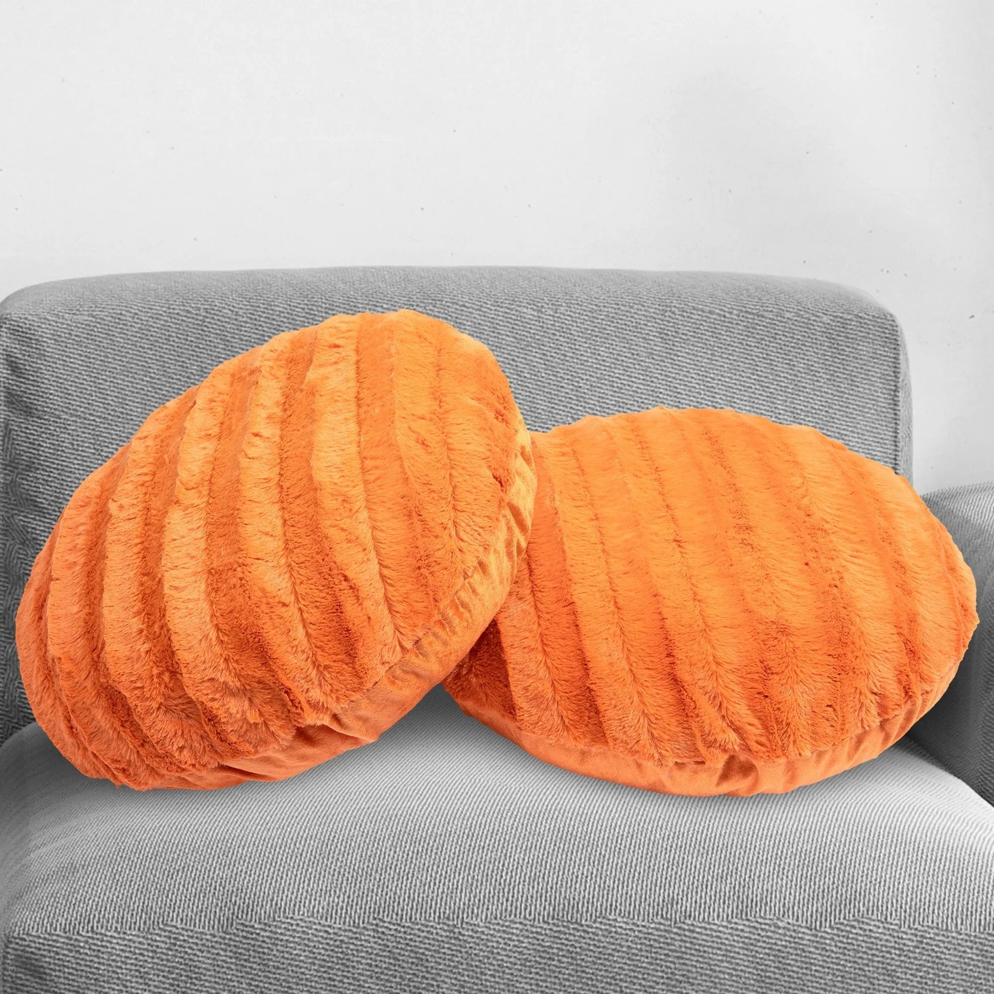 Cheer Collection 18 Ultra Soft Round Throw Pillows for Couch. Room Decor Aesthetic with Inserts - Ultra Soft Set of 2