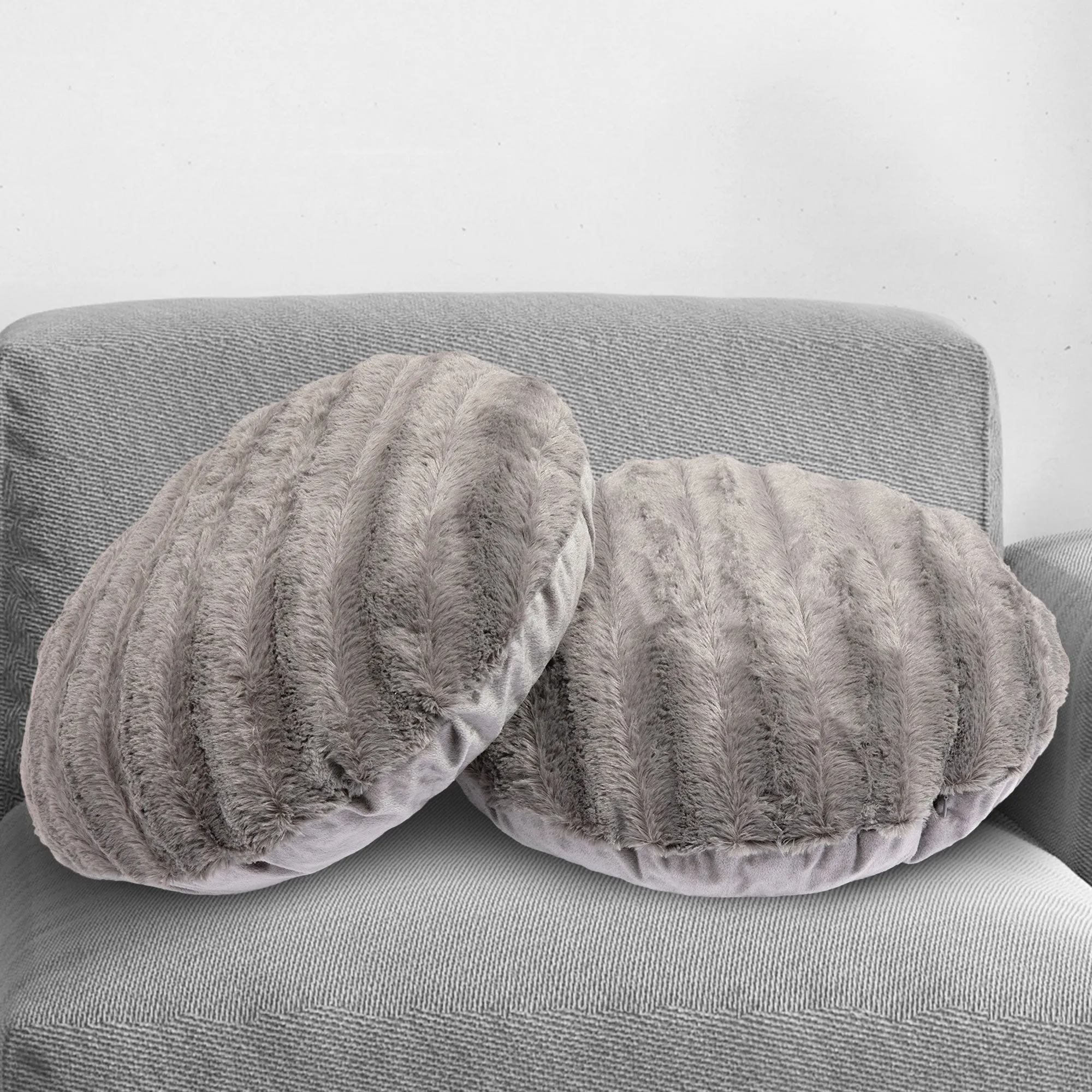 Cheer Collection 18 Ultra Soft Round Throw Pillows for Couch. Room Decor Aesthetic with Inserts - Ultra Soft Set of 2