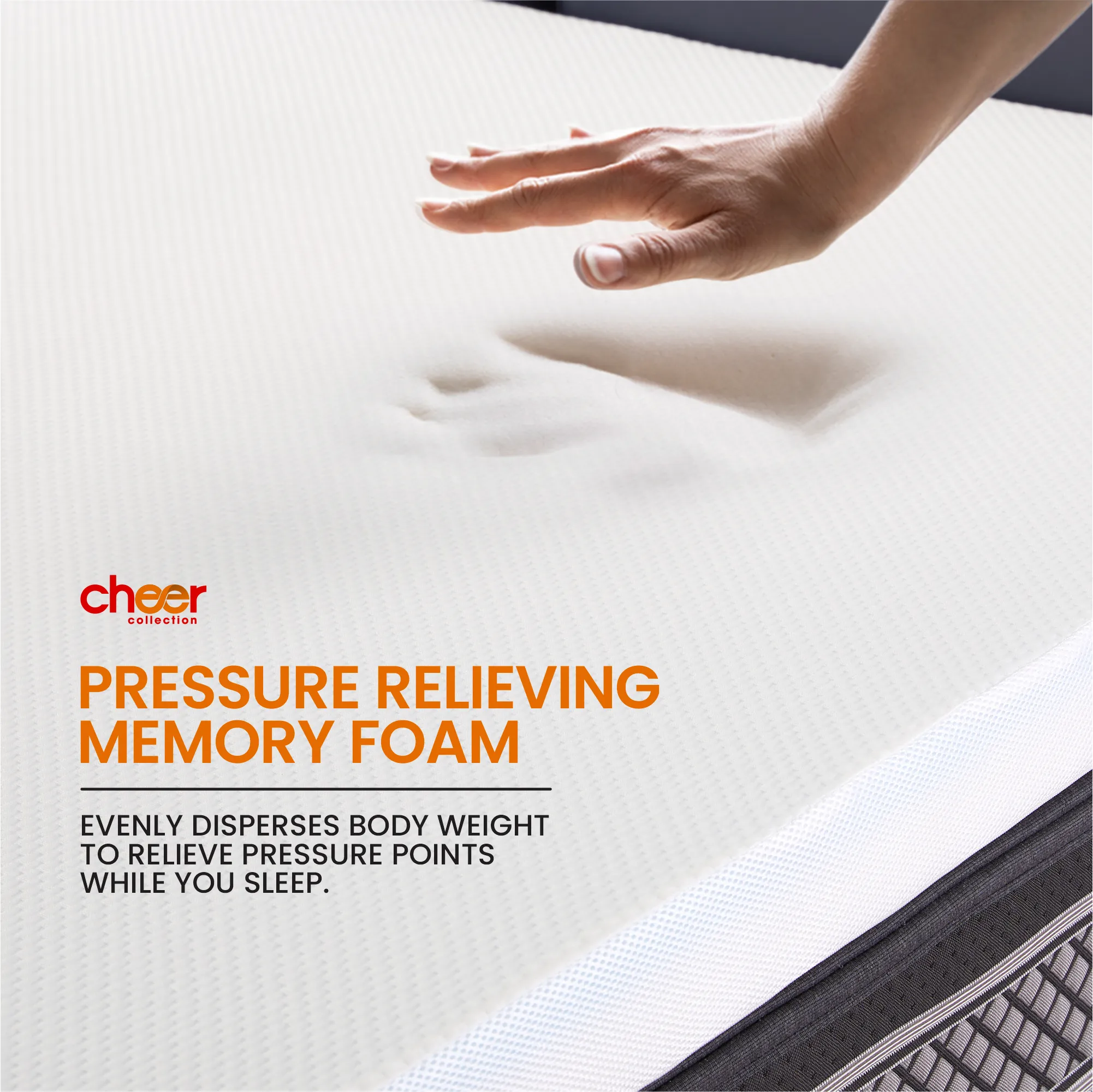 Cheer Collection 4 Inch Gel Infused Memory Foam Bed Topper with Washable Bamboo Cover