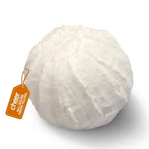 Cheer Collection Ball Throw Pillows for Living Room Decor. Decorative Pillows for Couch - Fluffy Aesthetic Cuddle Pillow with Insert - 10 Round