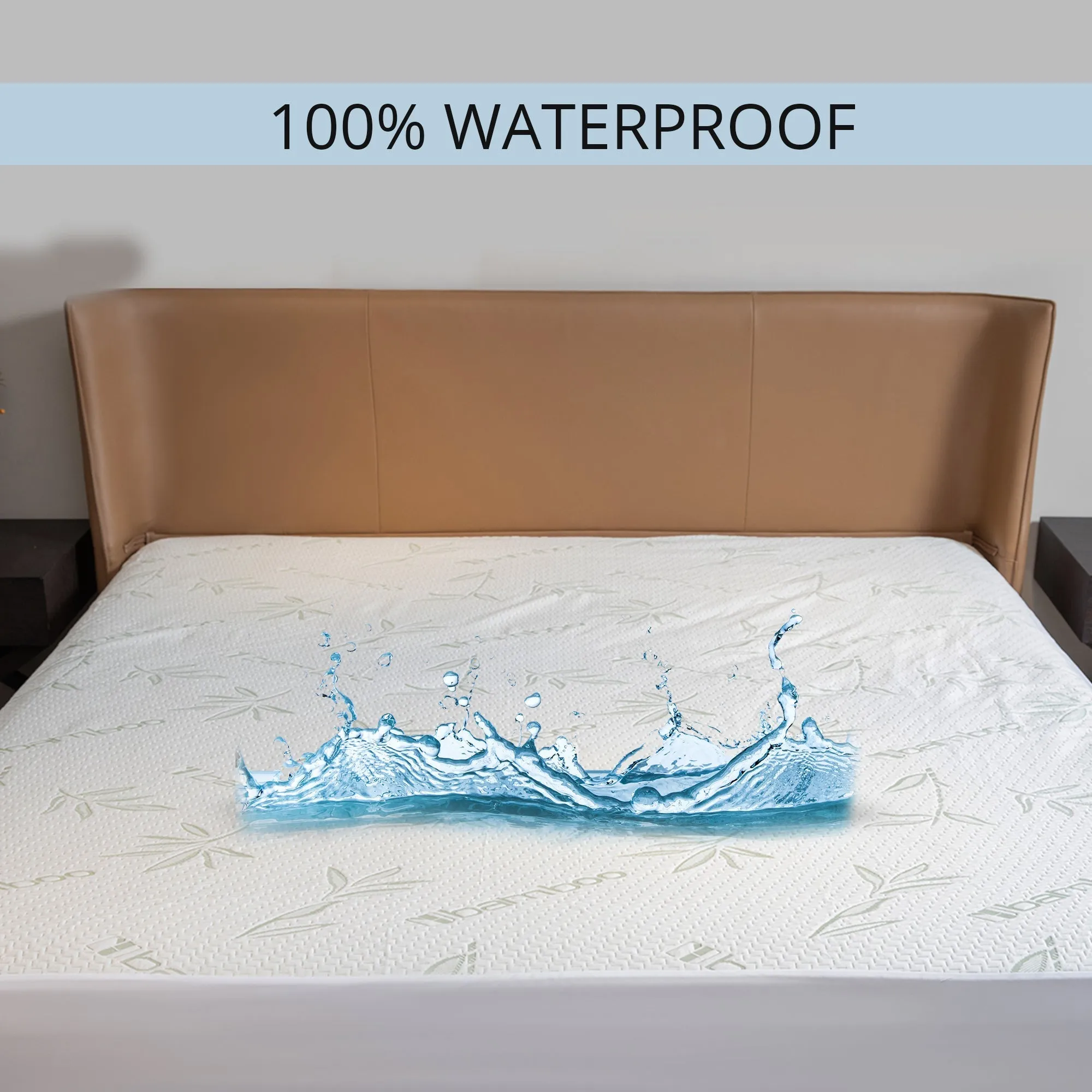 Cheer Collection Bamboo Waterproof Mattress Protector. Full