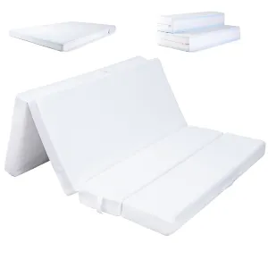 Cheer Collection Memory Foam Folding Mattress. Four Fold Convertible Sofa Bed Couch. 6 Thick Gel Infused