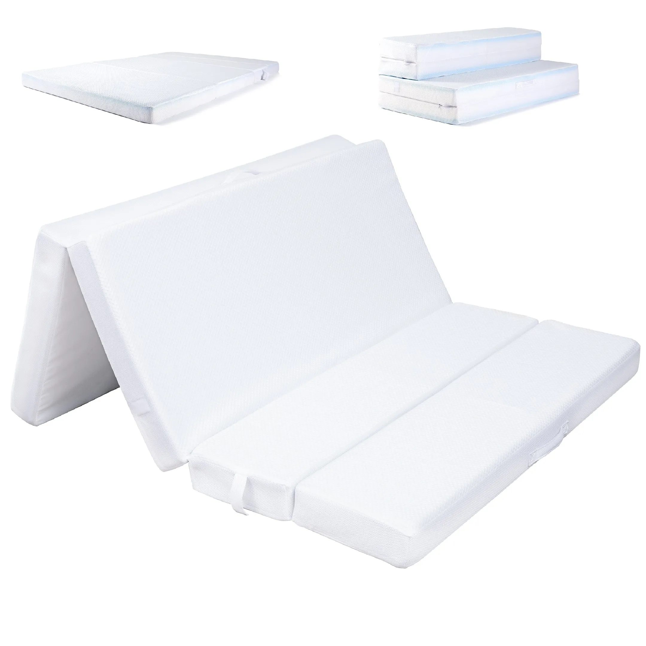 Cheer Collection Memory Foam Folding Mattress. Four Fold Convertible Sofa Bed Couch. 6 Thick Gel Infused