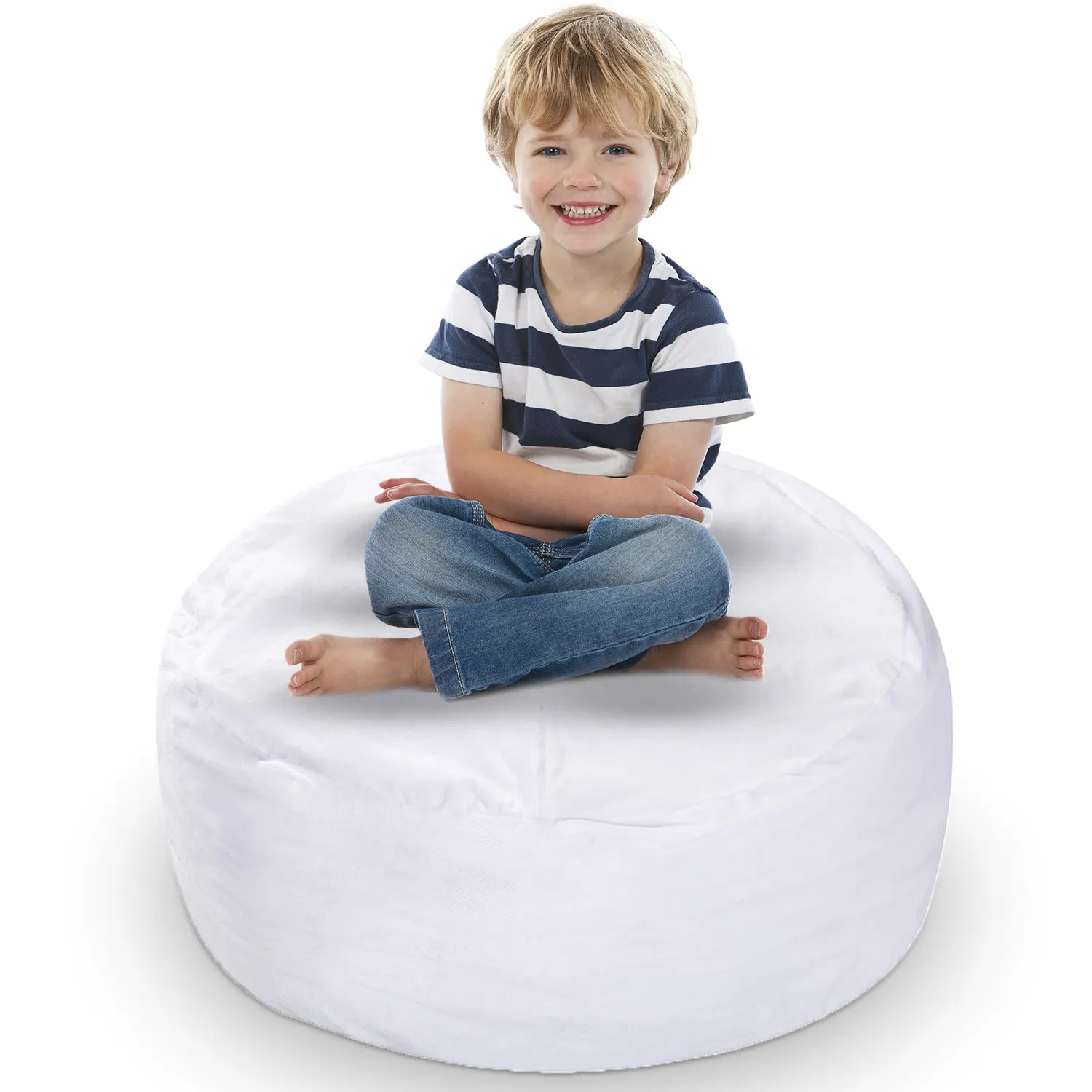 Cheer Collection Microplush Storage Bag. Kids Plush Toy Storage Organizer and Bean Bag Chair