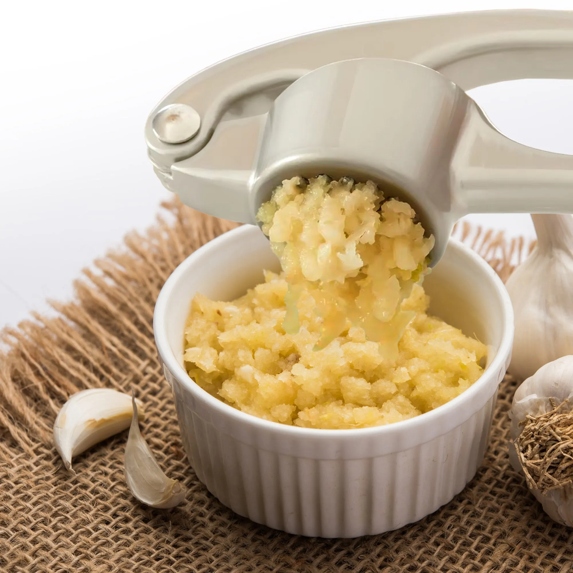 Cheer Collection Premium Garlic Crusher  Effortless Garlic Pressing and Mincing with Ergonomic Handle and Easy-Clean Design