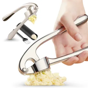 Cheer Collection Premium Garlic Crusher  Effortless Garlic Pressing and Mincing with Ergonomic Handle and Easy-Clean Design