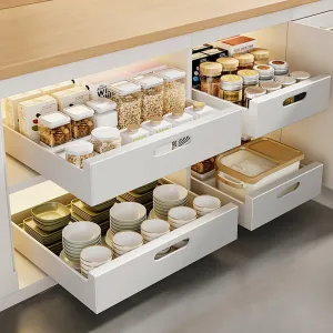 Cheer Collection Pull Out Organizer Drawers  Effortless Installation. Heavy-Duty Carbon Steel Slide-Out Shelves for Kitchen. Pantry. and Bathroom