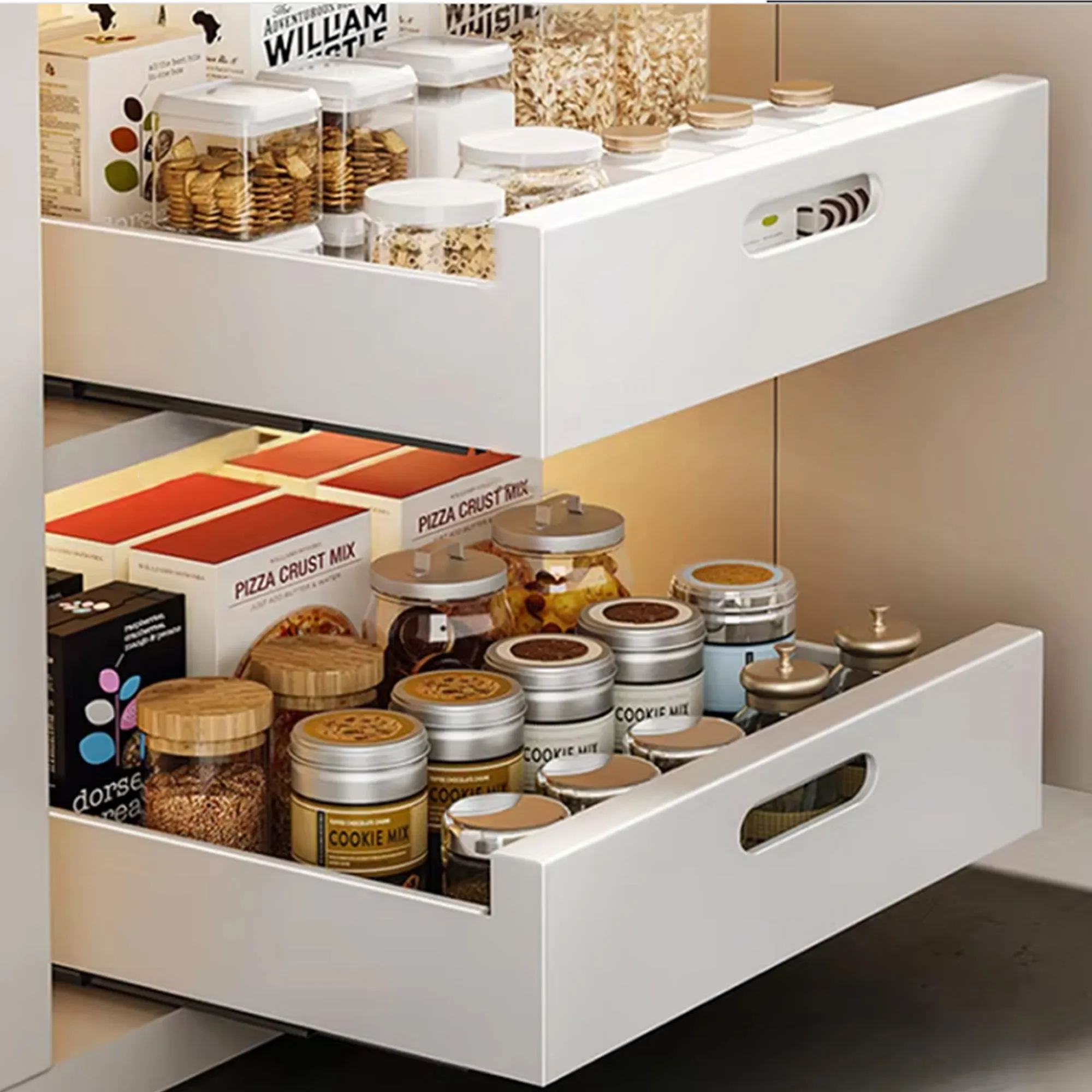 Cheer Collection Pull Out Organizer Drawers  Effortless Installation. Heavy-Duty Carbon Steel Slide-Out Shelves for Kitchen. Pantry. and Bathroom