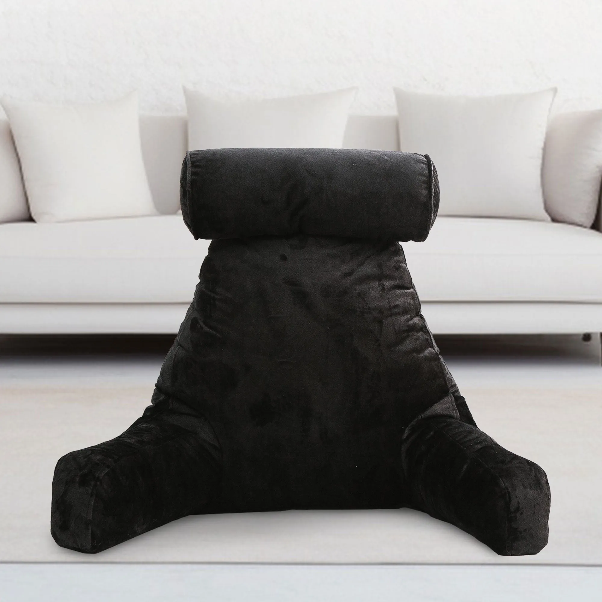 Cheer Collection TV &  Reading Pillow with Detachable Cervical Bolster Backrest . Washable