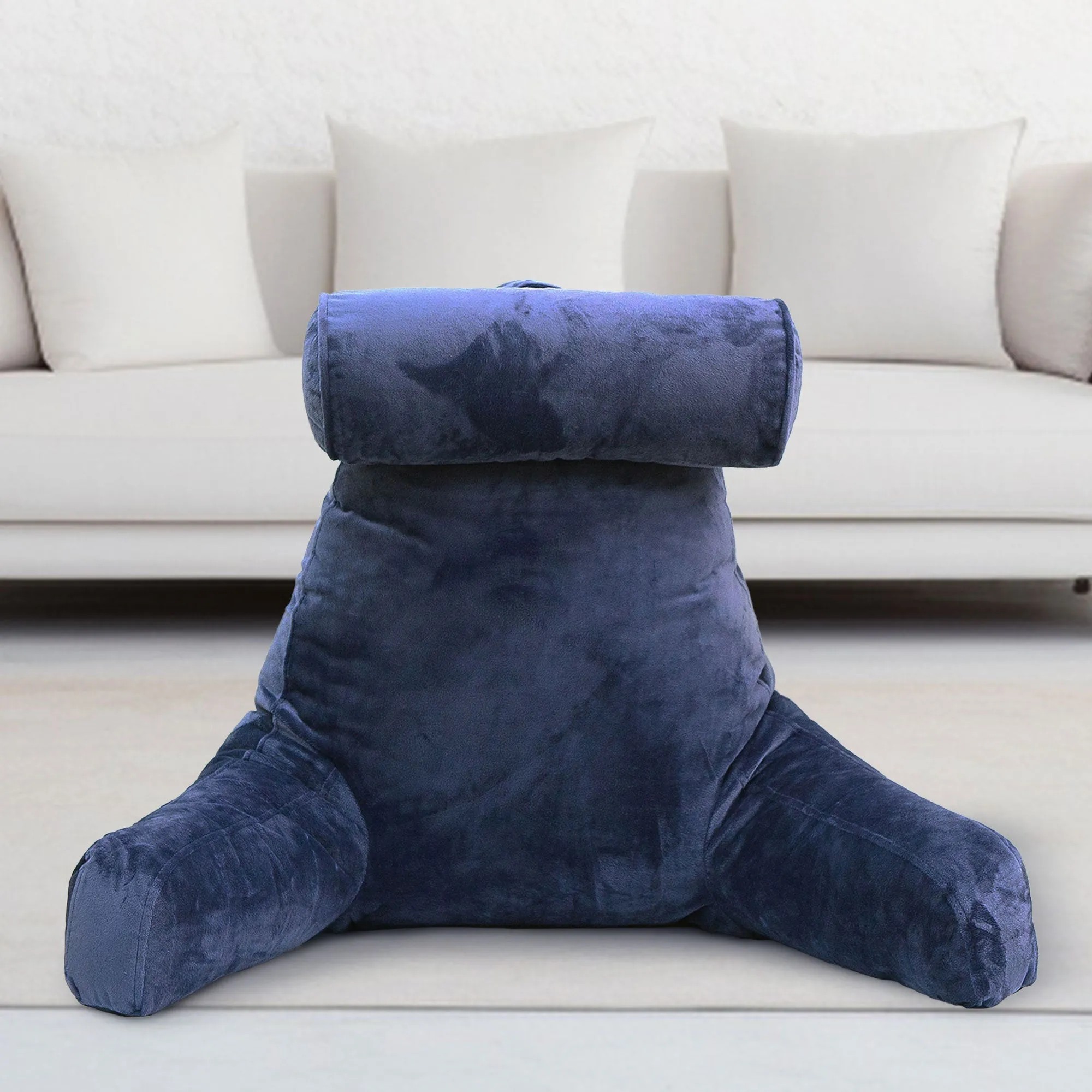 Cheer Collection TV &  Reading Pillow with Detachable Cervical Bolster Backrest . Washable