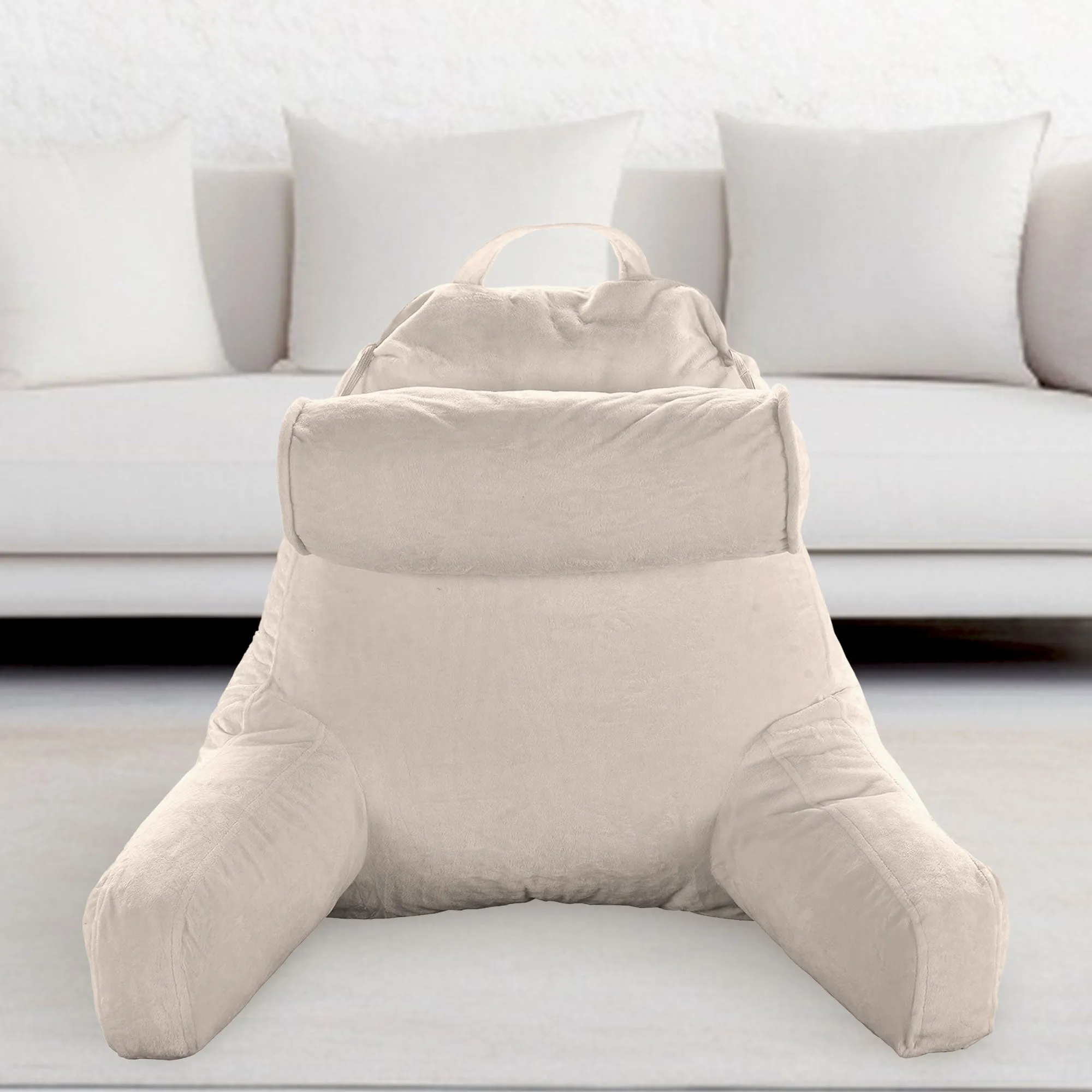 Cheer Collection TV &  Reading Pillow with Detachable Cervical Bolster Backrest . Washable