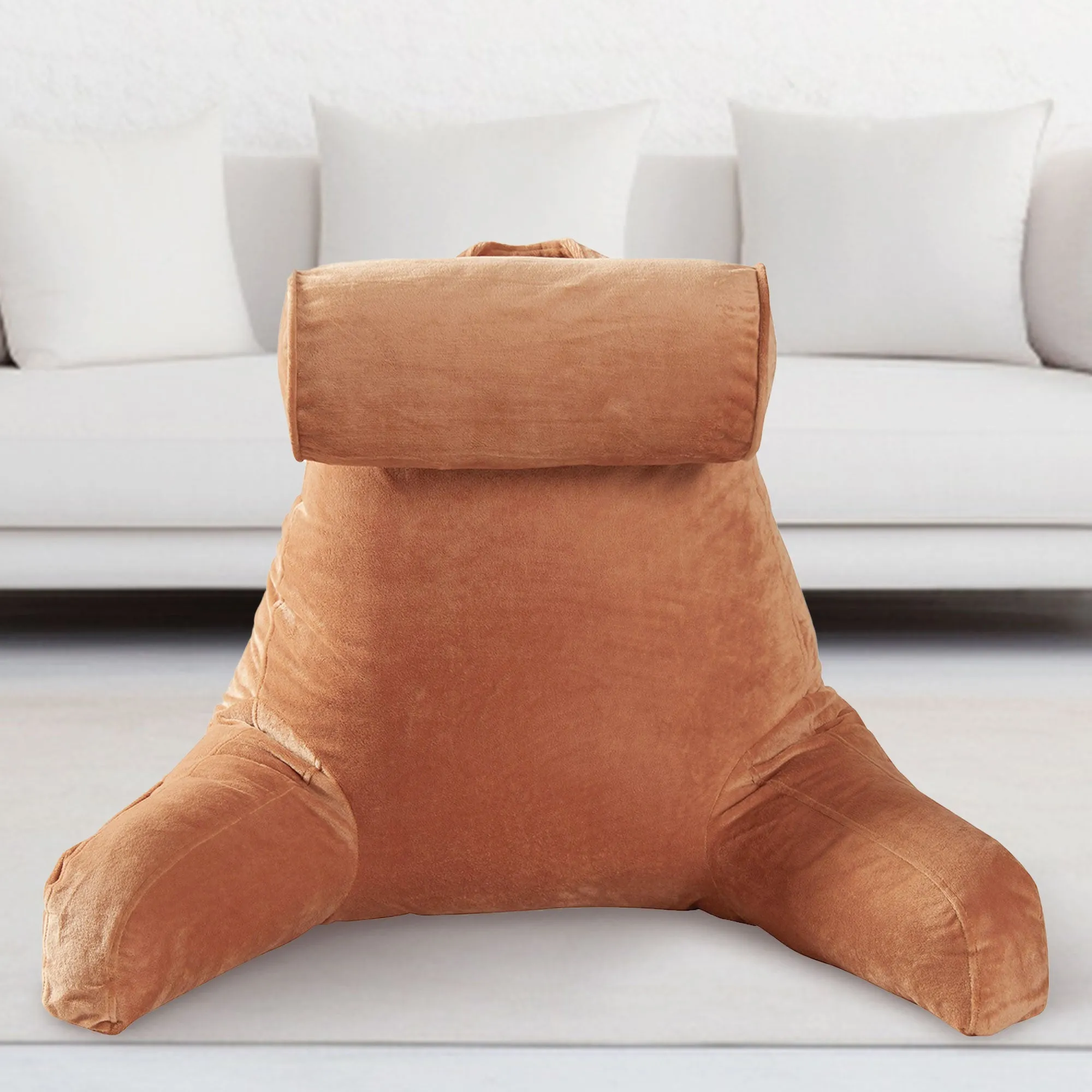 Cheer Collection TV &  Reading Pillow with Detachable Cervical Bolster Backrest . Washable