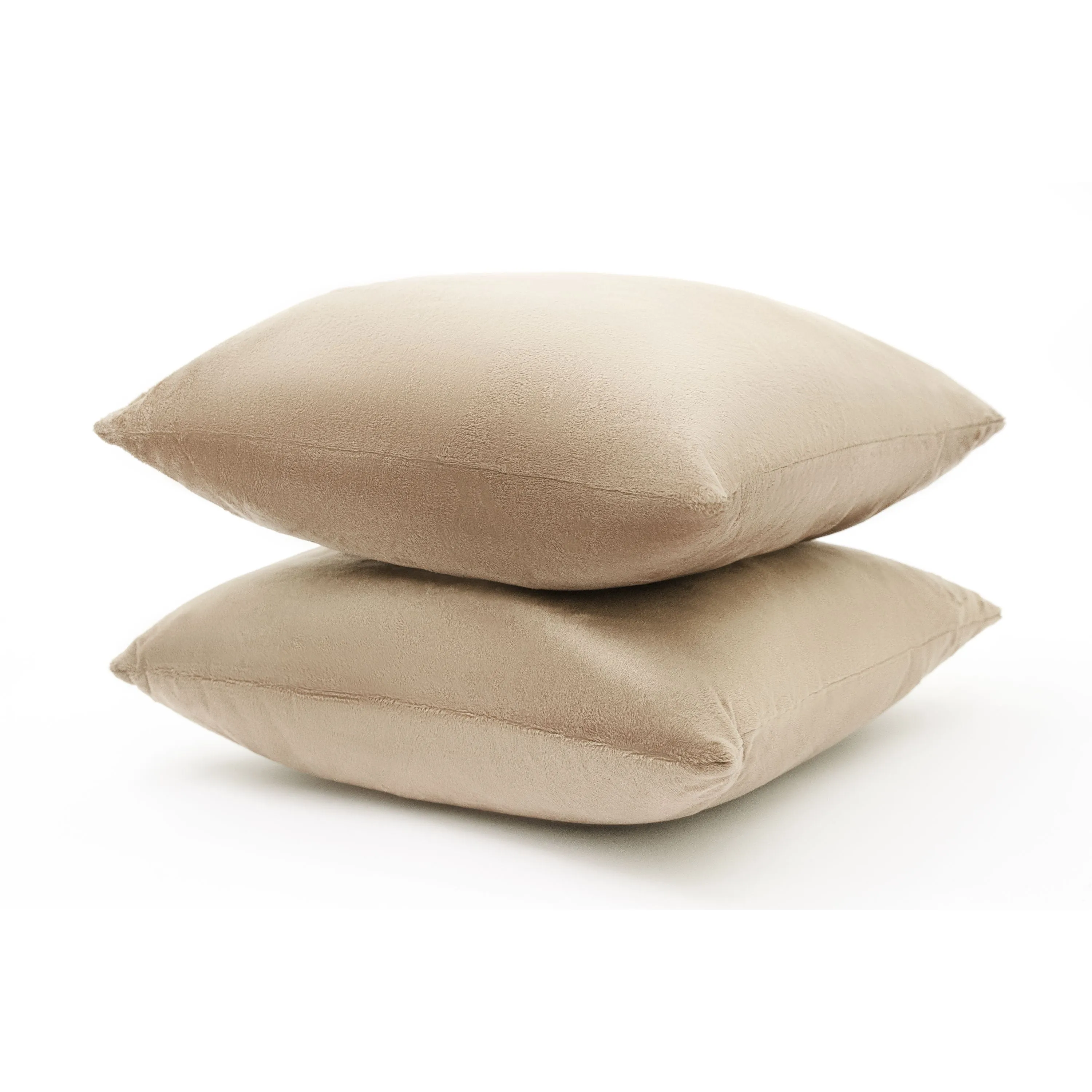 Cheer Collection Velour Throw Pillows - Set of 2 Decorative Couch Pillows - 26 x 26