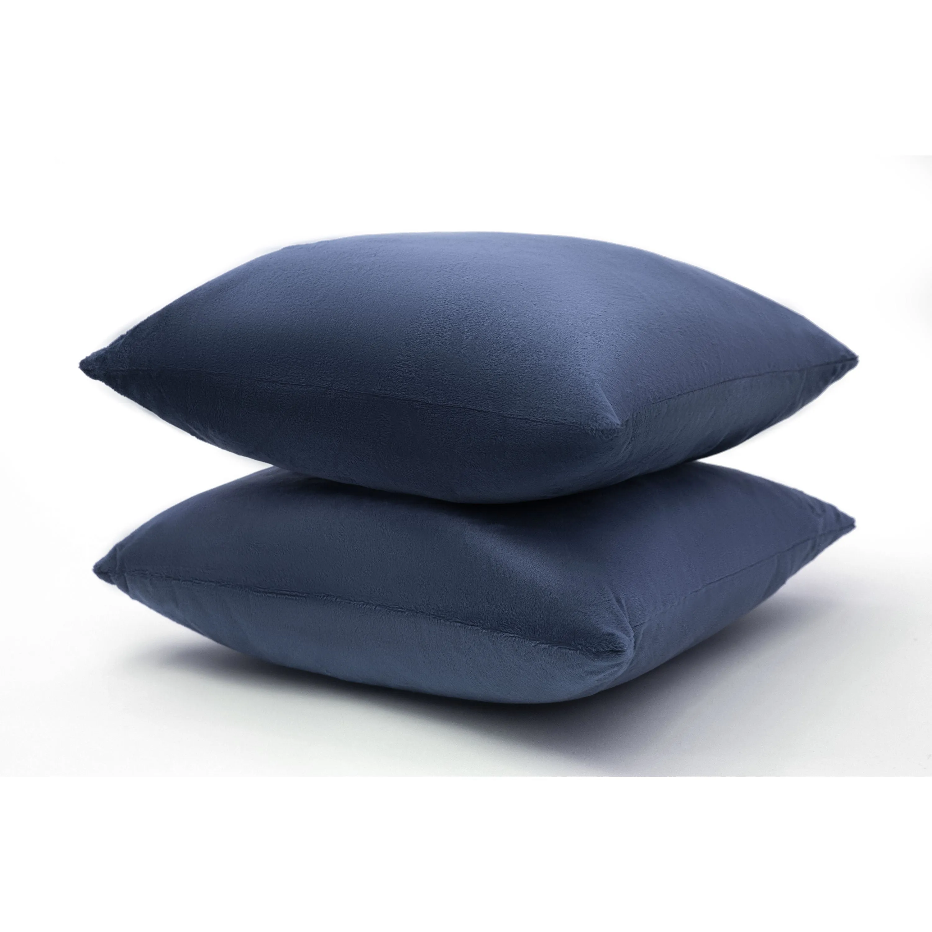 Cheer Collection Velour Throw Pillows - Set of 2 Decorative Couch Pillows - 26 x 26