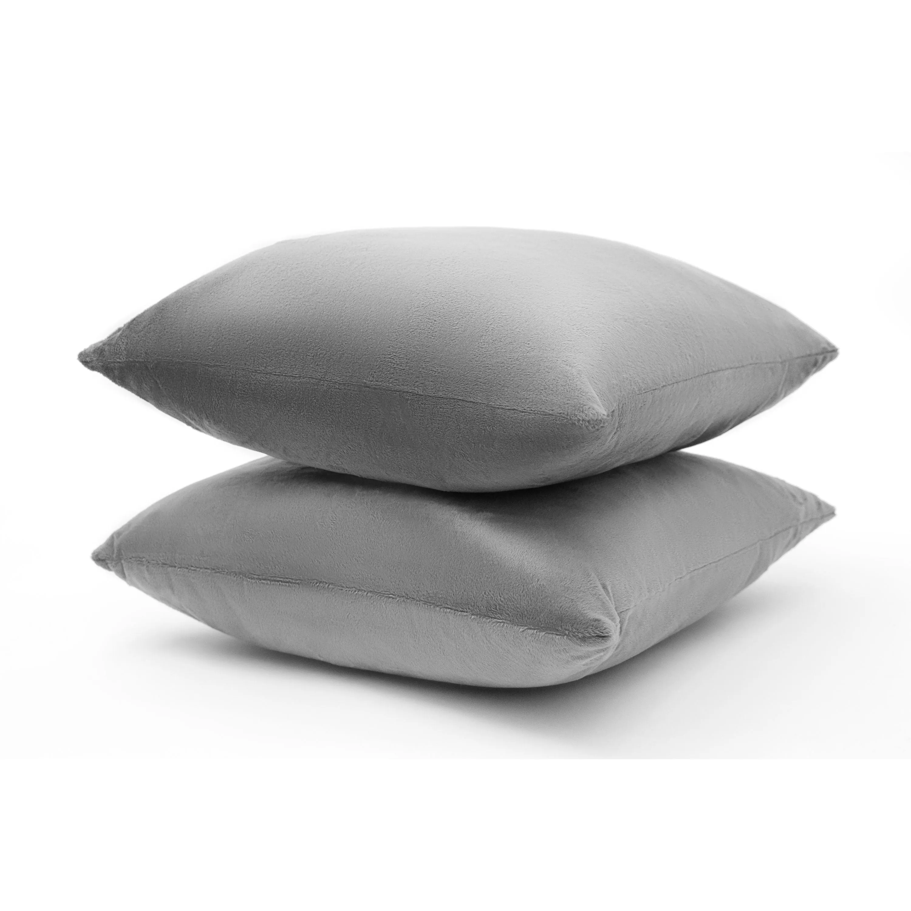 Cheer Collection Velour Throw Pillows - Set of 2 Decorative Couch Pillows - 26 x 26