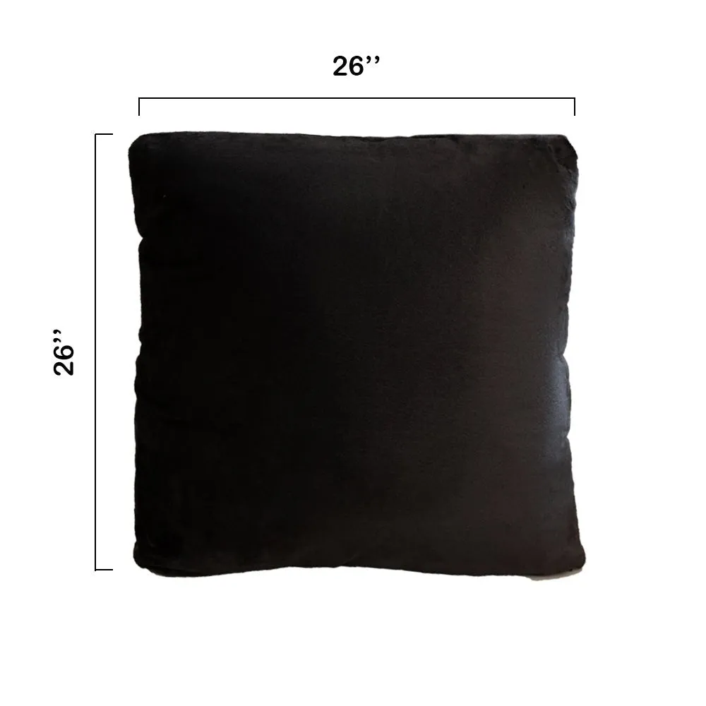 Cheer Collection Velour Throw Pillows - Set of 2 Decorative Couch Pillows - 26 x 26