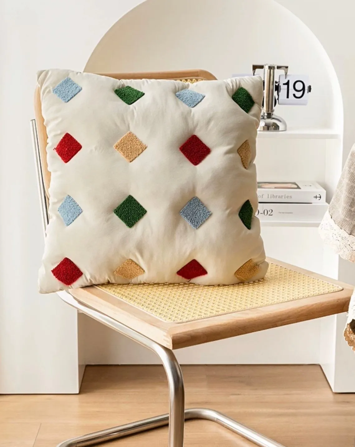 Cozy Puffy Decorative Cookies Throw Pillow - Cute Designer Couch Pillow