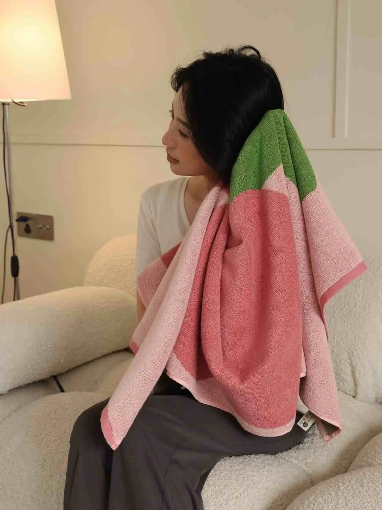 Cute Whimsical Floral Bath Towel - Soft. Absorbent. 100% Staple Cotton