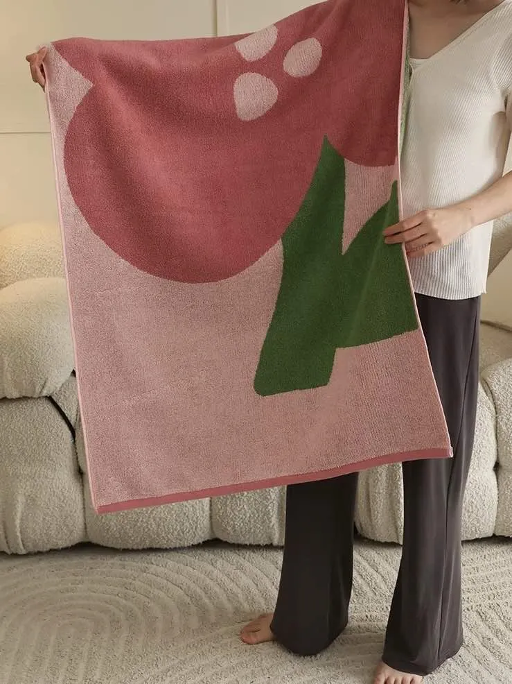 Cute Whimsical Floral Bath Towel - Soft. Absorbent. 100% Staple Cotton