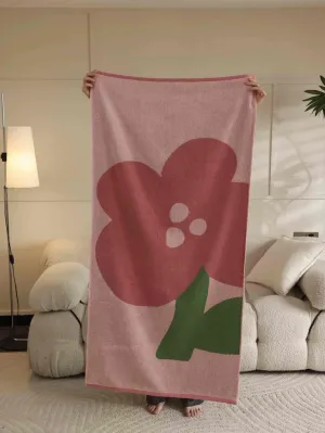 Cute Whimsical Floral Bath Towel - Soft. Absorbent. 100% Staple Cotton