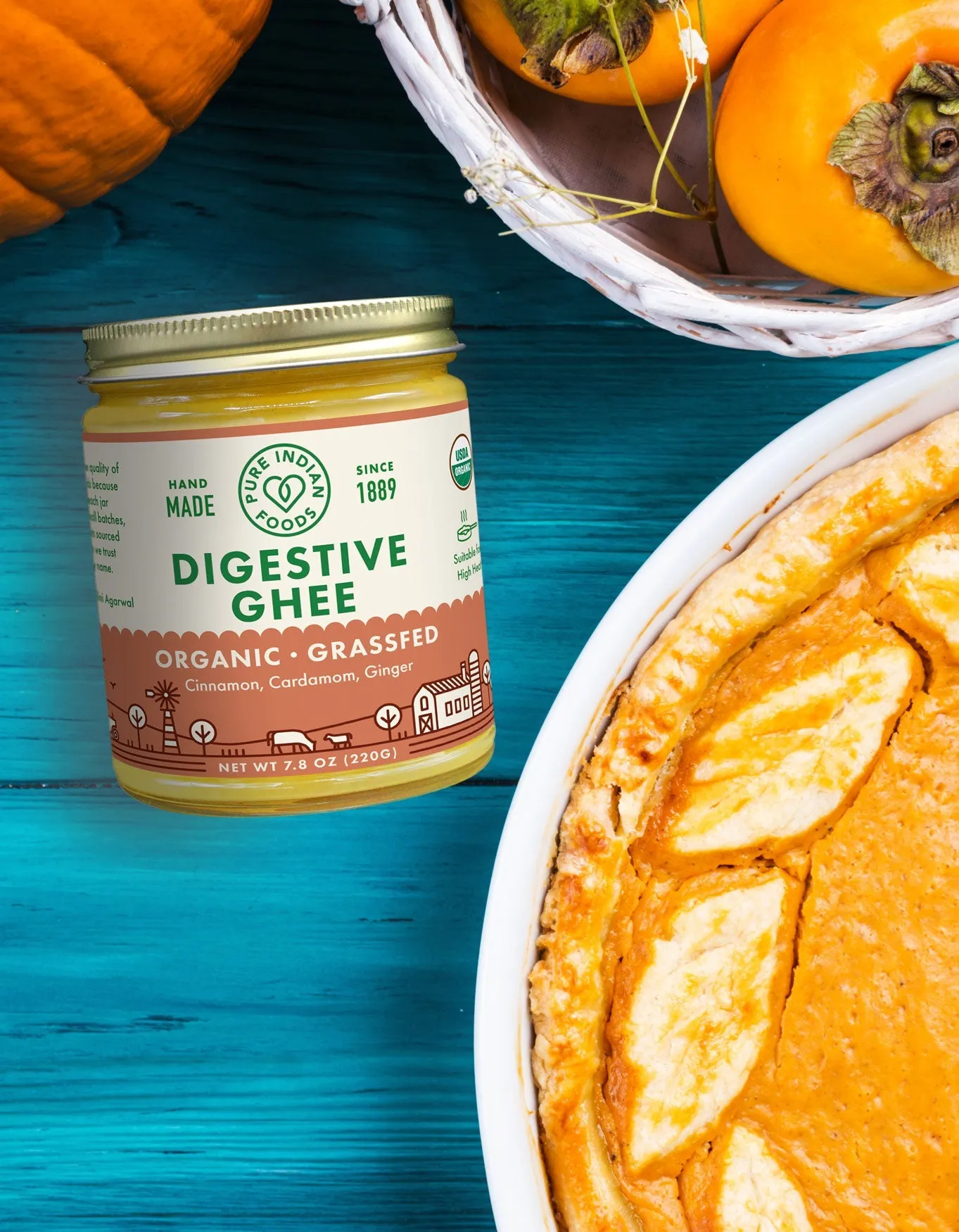 Digestive Ghee. Grassfed & Certified Organic - 7.8 oz