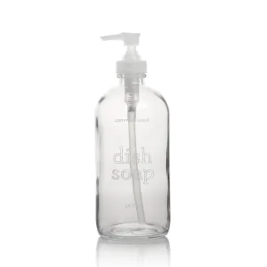 Dish Soap Empty Glass Bottle. 16oz