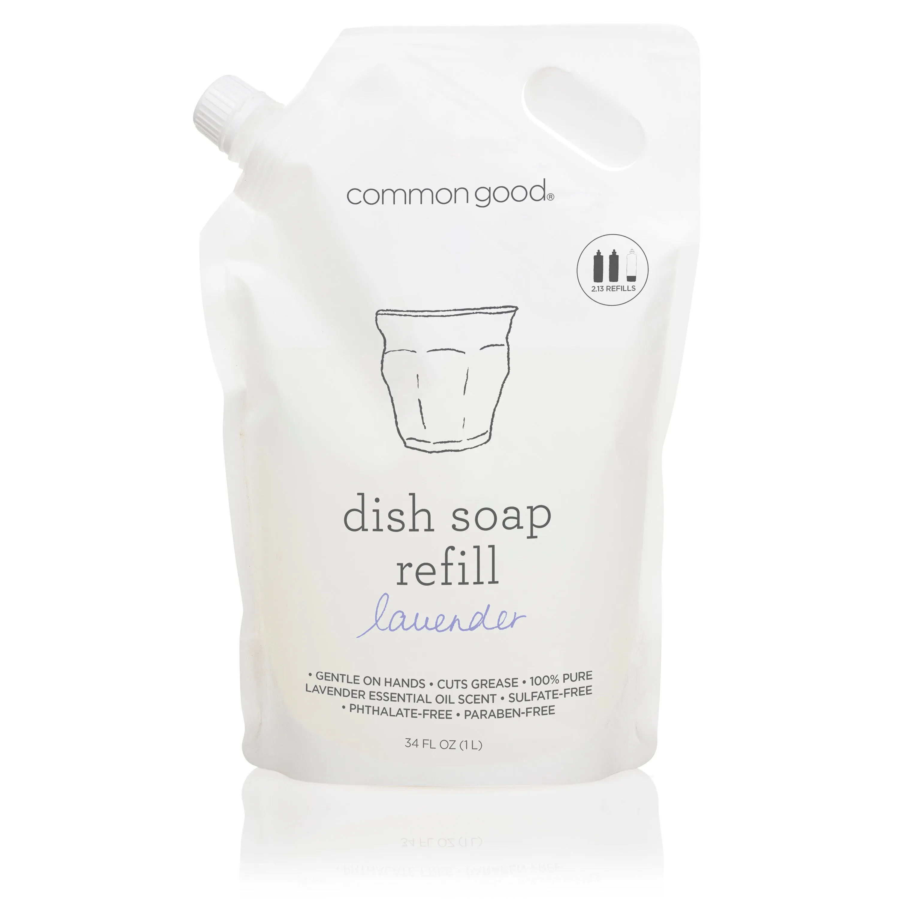 Dish Soap Refill Pouch. 34 Fl Oz