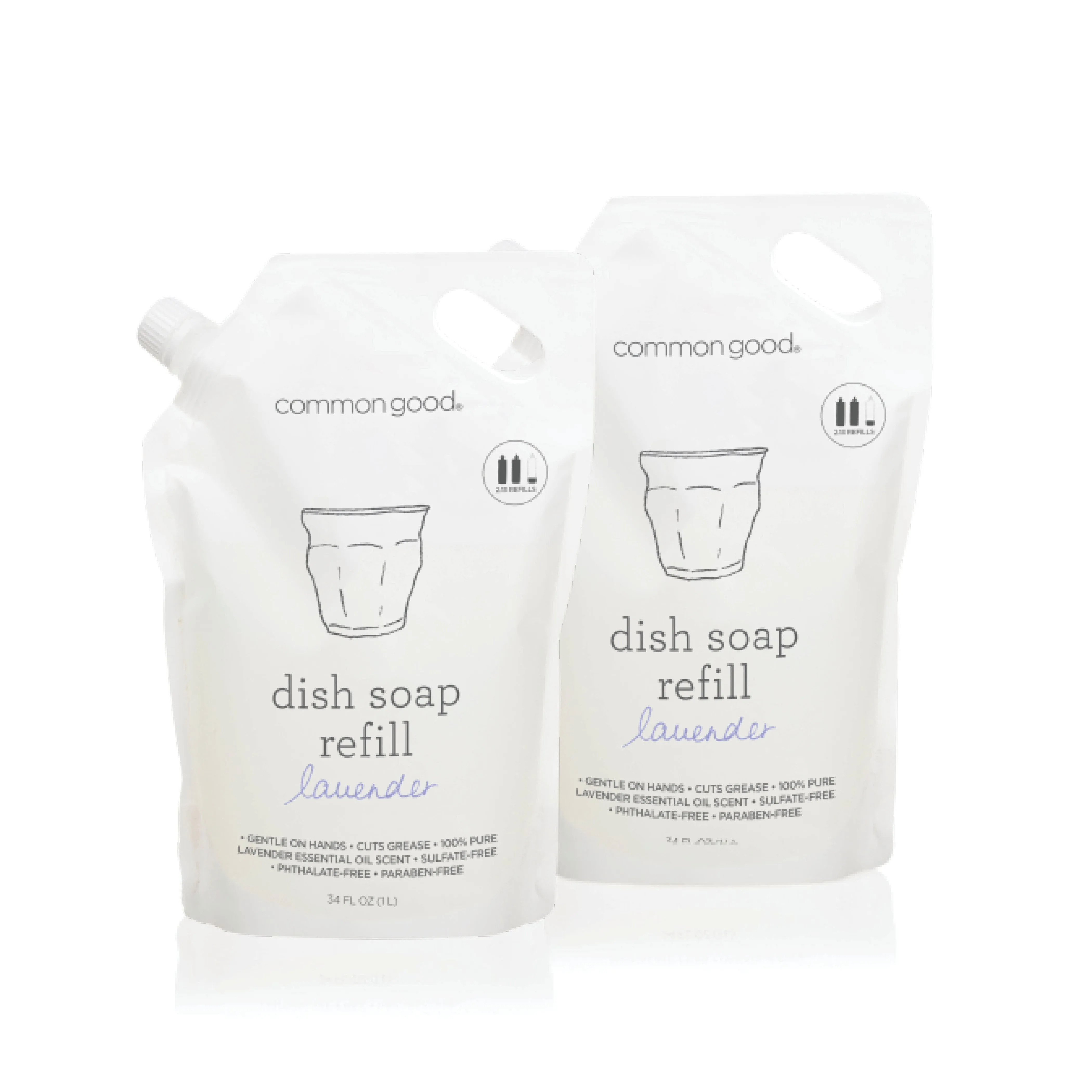 Dish Soap Refill Pouch. 34 Fl Oz