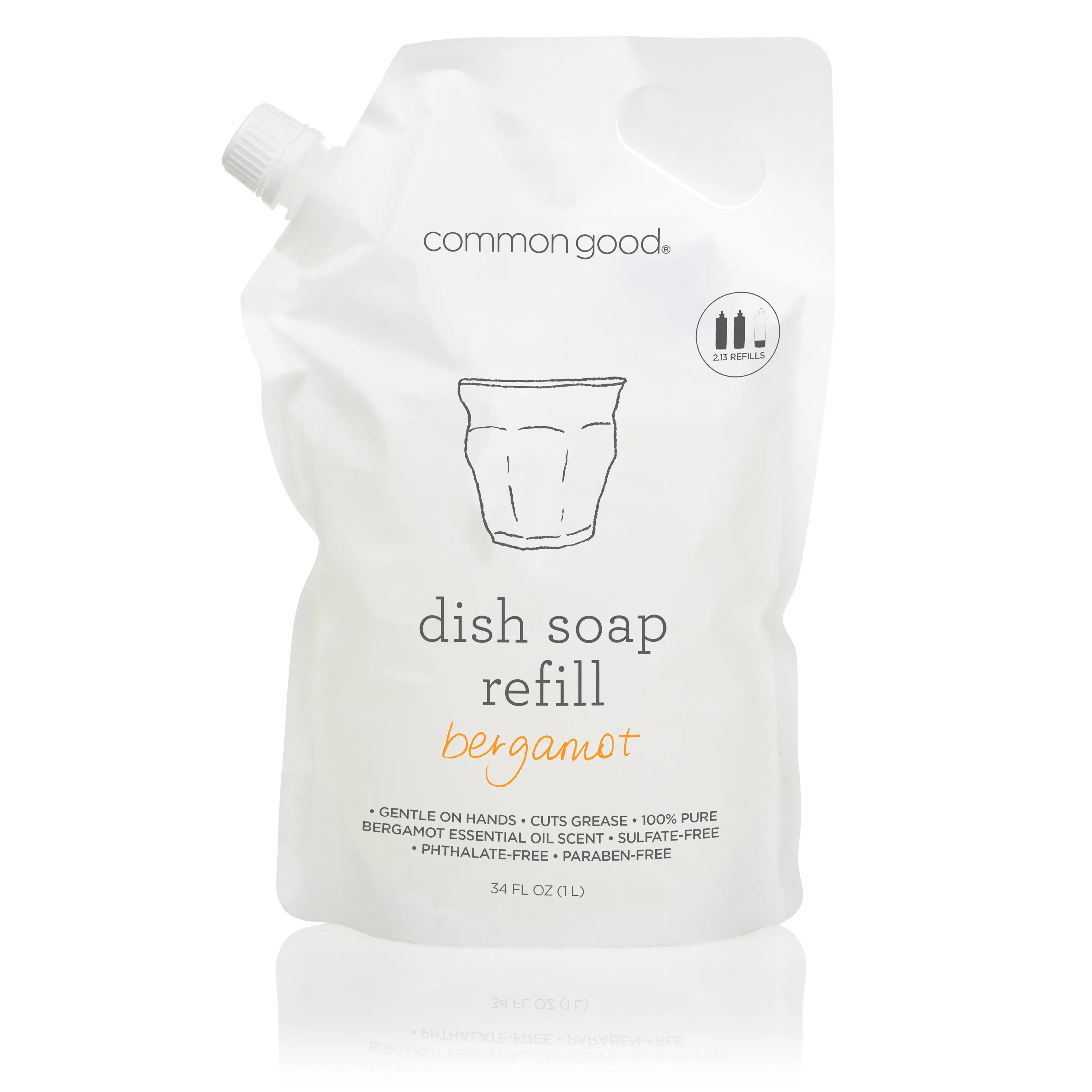 Dish Soap Refill Pouch. 34 Fl Oz