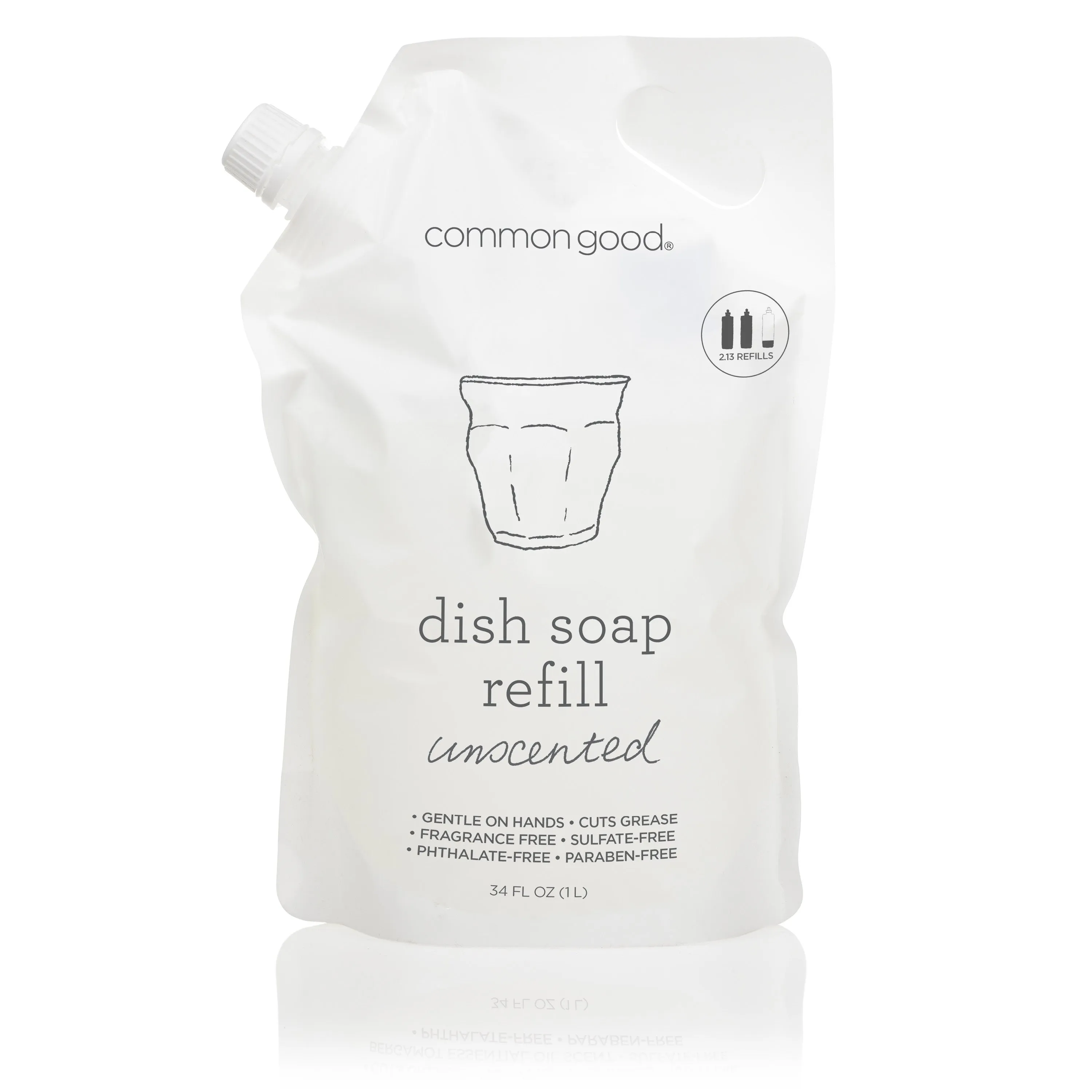 Dish Soap Refill Pouch. 34 Fl Oz
