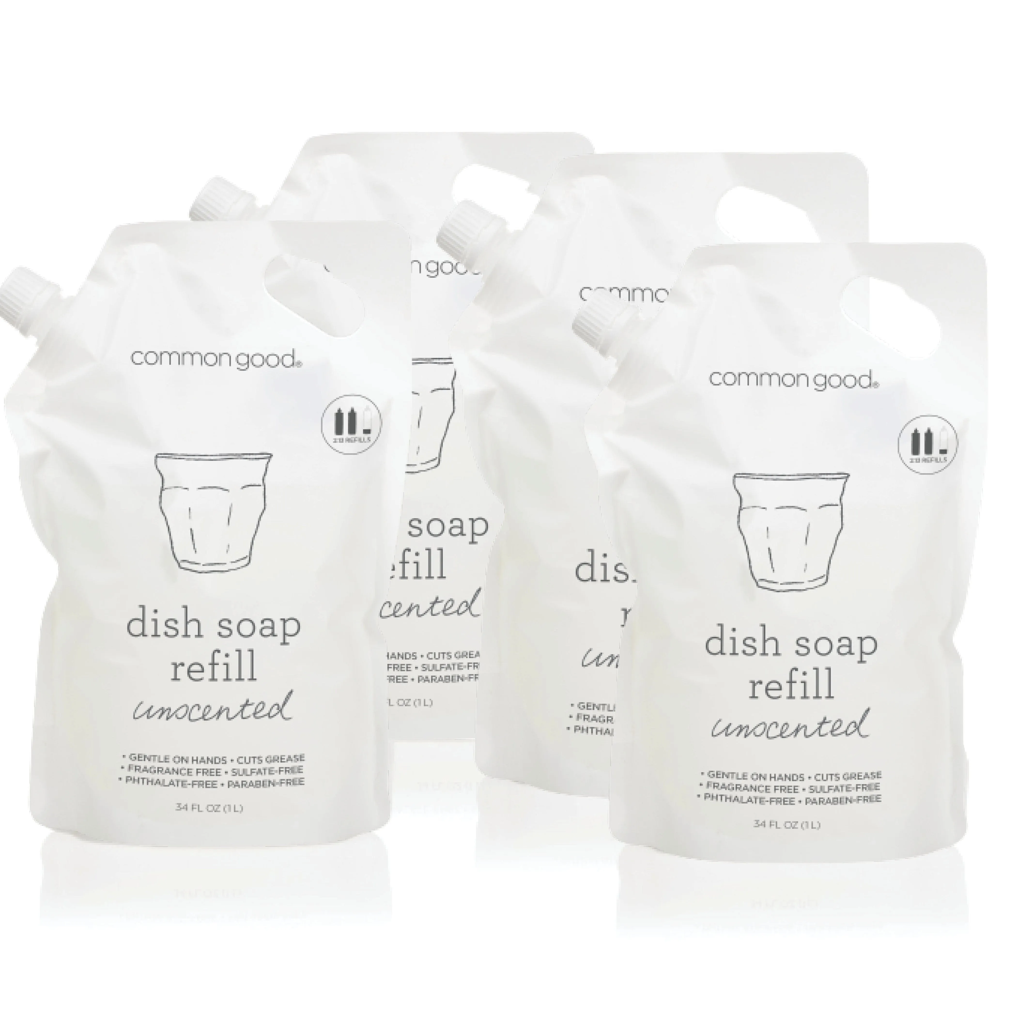 Dish Soap Refill Pouch. 34 Fl Oz