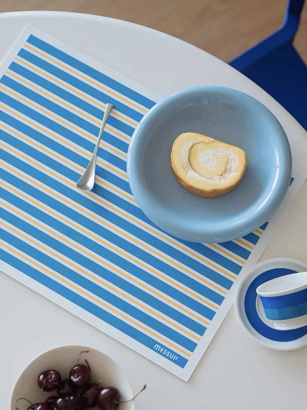 Dopamine Stripe Placemat Set Of 4 Pcs For Table Setting. Easy Cleaning