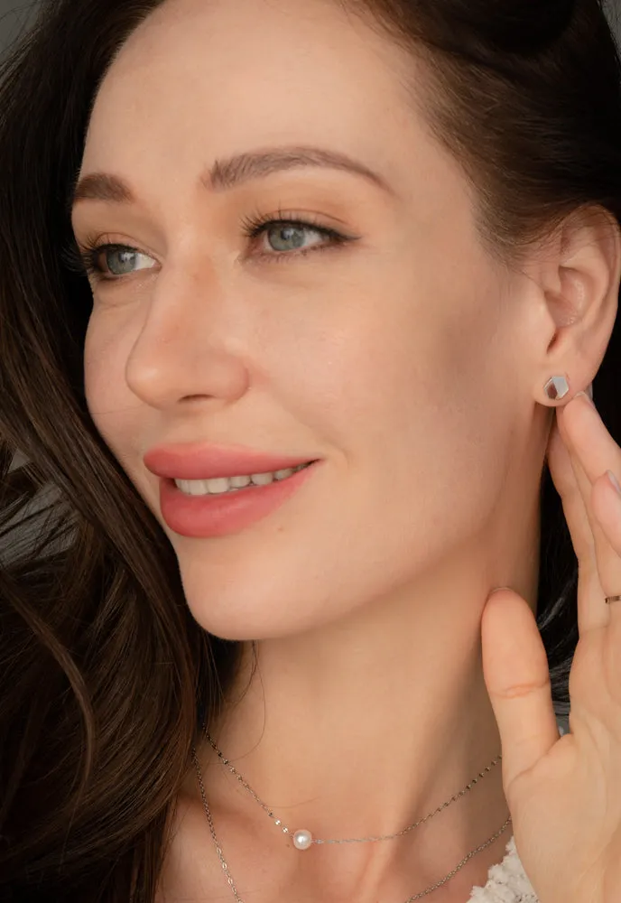 Dorothy Hexagon Shell Stud Earrings by Starfish Project
