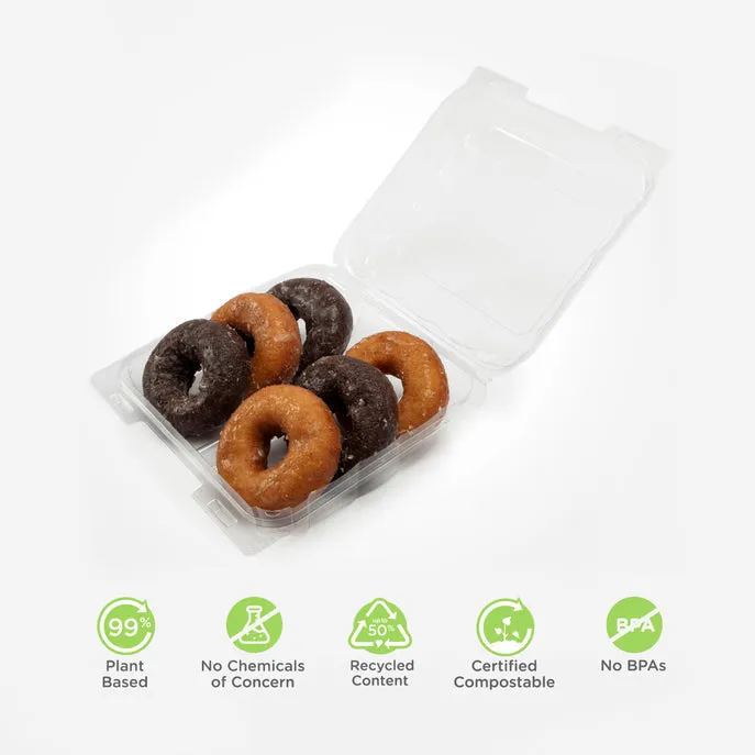 Double Row 3 Cookie & Sliced Loaf Angled Display Package. Crystal Clear. PLA. 270/Case