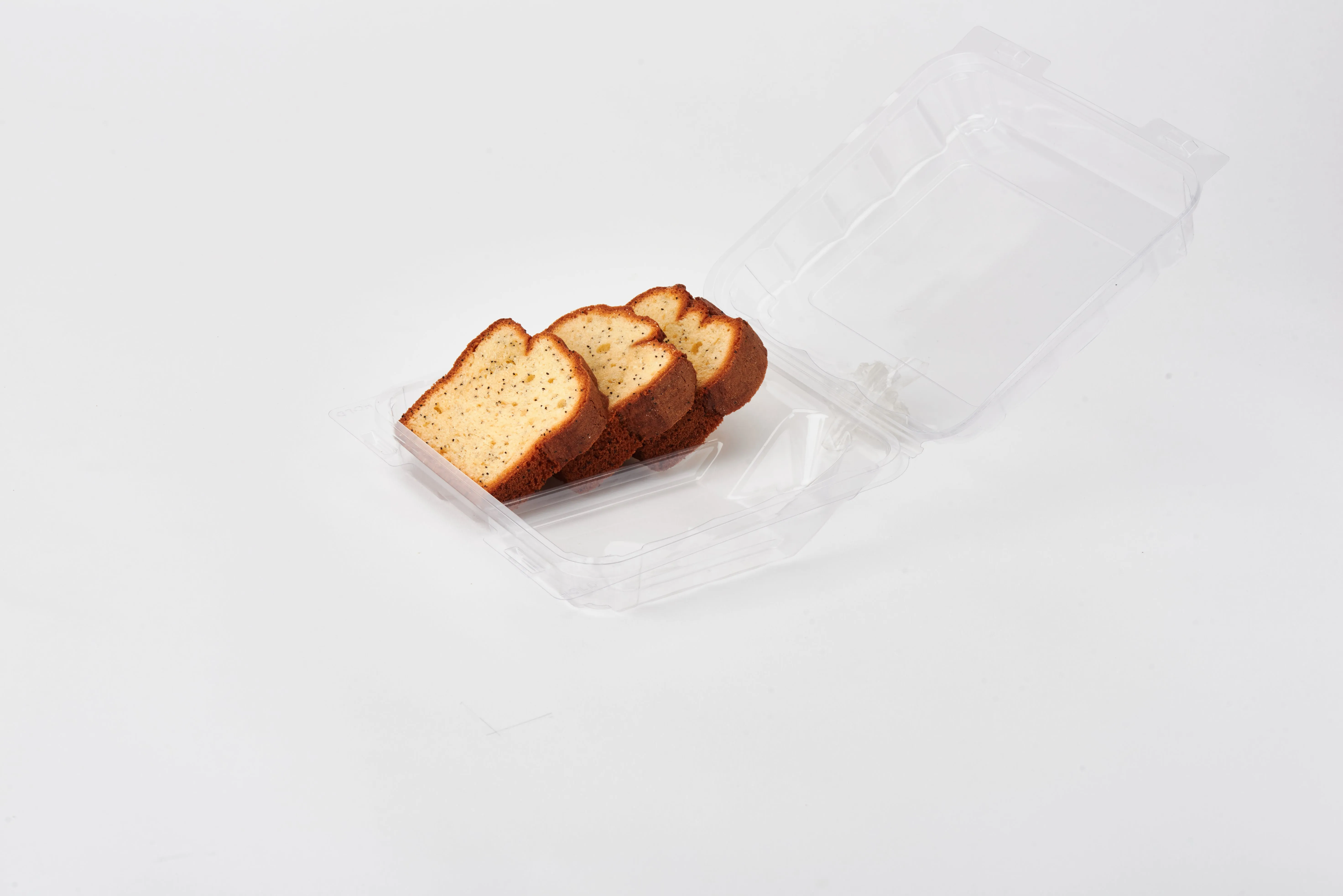 Double Row 3 Cookie & Sliced Loaf Angled Display Package. Crystal Clear. PLA. 270/Case