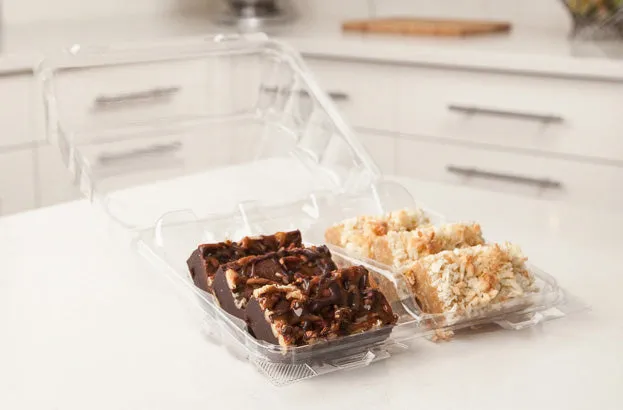 Double Row 3 Cookie & Sliced Loaf Angled Display Package. Crystal Clear. PLA. 270/Case