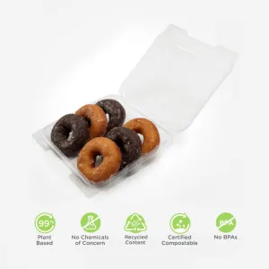 Double Row 3 Cookie & Sliced Loaf Angled Display Package. Crystal Clear. PLA. 270/Case