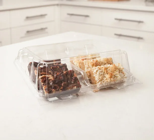 Double Row 3 Cookie & Sliced Loaf Angled Display Package. Crystal Clear. PLA. 270/Case