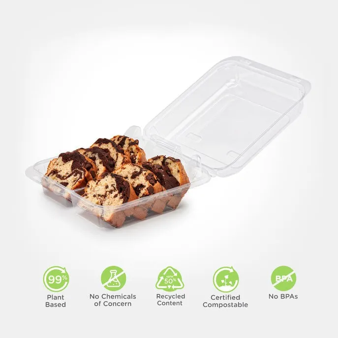 Double Row 3.5 Cookie. Donut & Sliced Loaf Angled Display Package. Crystal Clear. PLA. 250/Case
