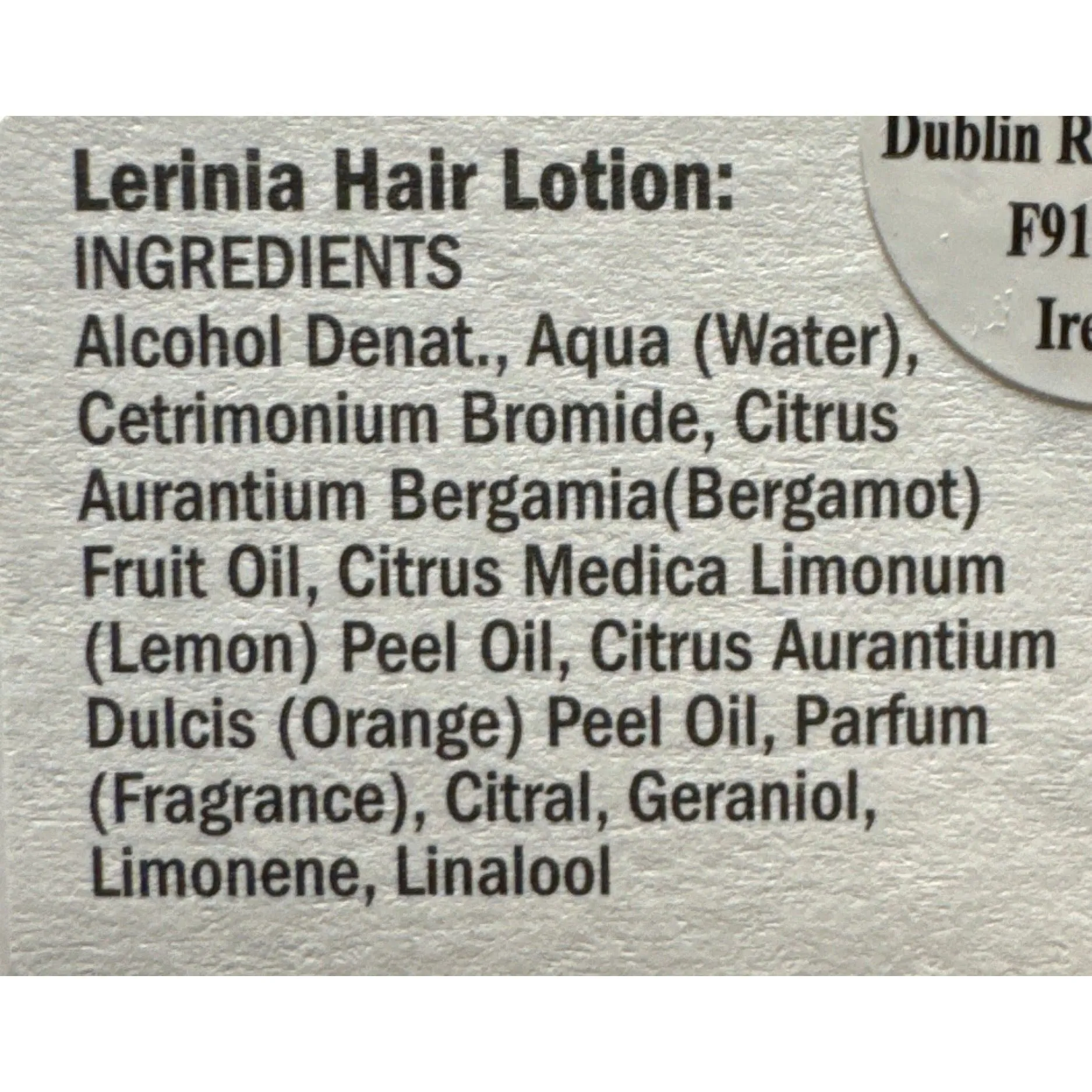 D.R. Harris & Co Lerinia Hair Lotion (No Oil) 100ml