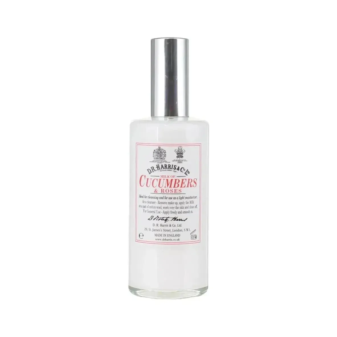 D.R. Harris & Co Milk of Cucumber & Roses Dispenser 100ml