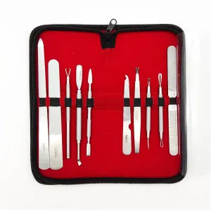 Dural  Manicure/ Pedicure/Facial Complete Kit with Leather Case Stainless Steel (Grade A )