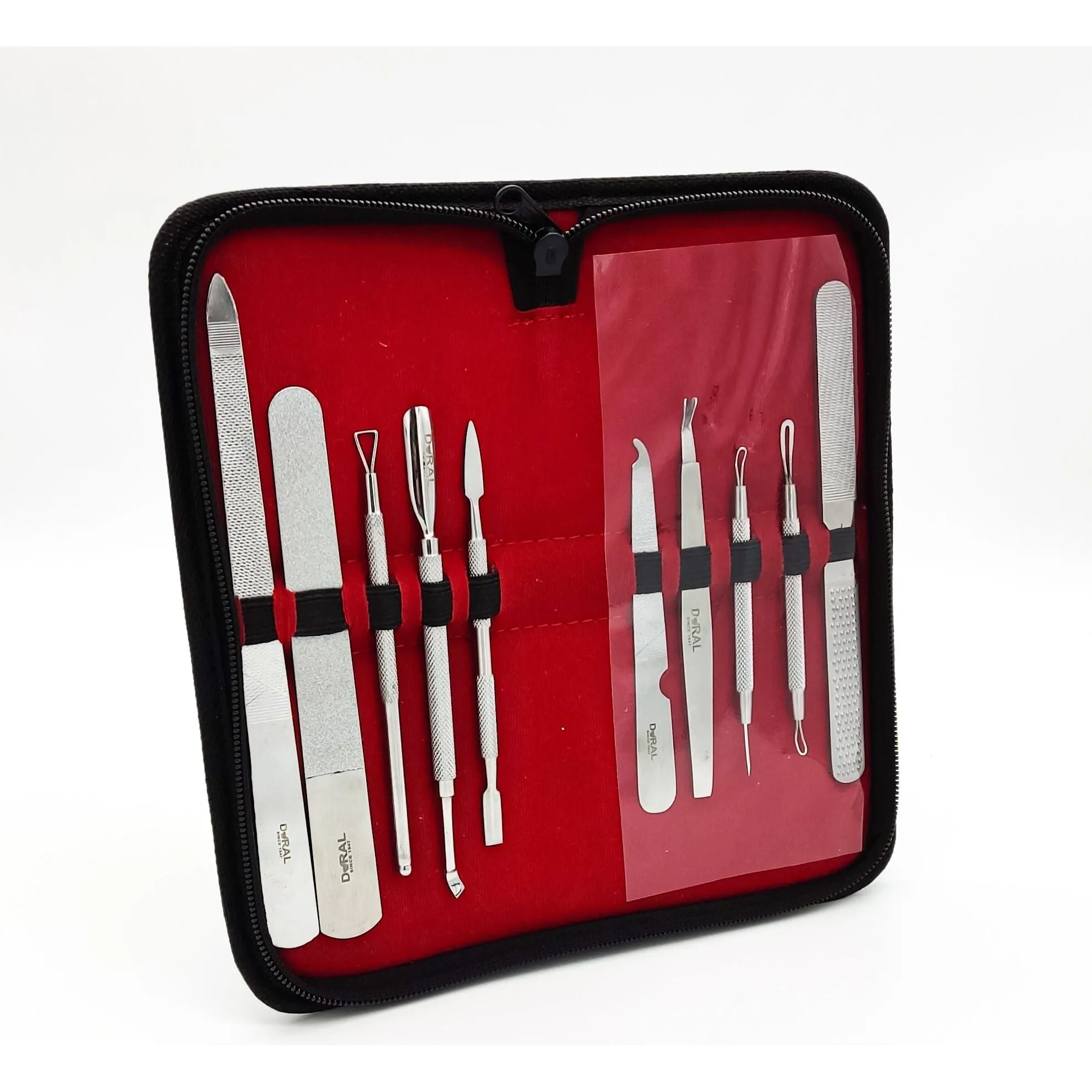 Dural  Manicure/ Pedicure/Facial Complete Kit with Leather Case Stainless Steel (Grade A )