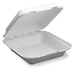 Ecosource-Medium 1-Compartment Fiber Hinged Container. 200-Count Case