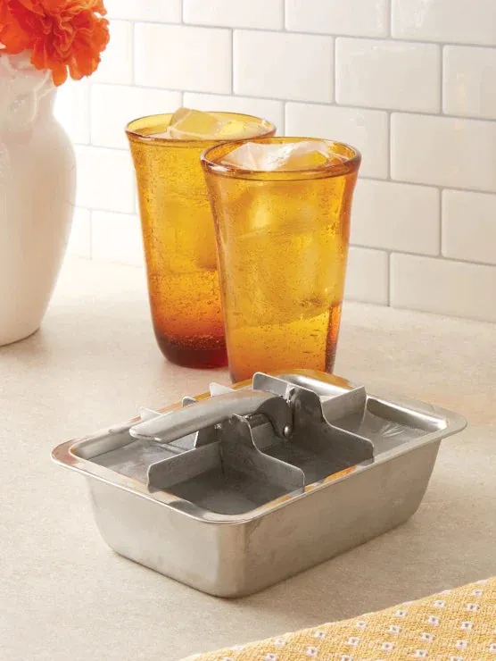 Ecozoi Stainless Steel Ice Cube Trays with Easy Release. 2 Pack. 12 Large Cubes by ecozoi