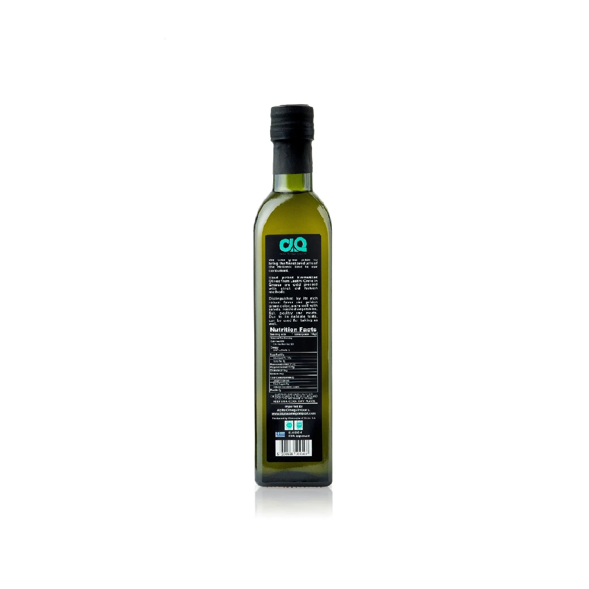 Eliovi Extra Virgin Olive Oil from Eastern Crete - Premium Quality. First Cold-Pressed Koroneiki Olives 16.9 Fl. Oz by Alpha Omega Imports