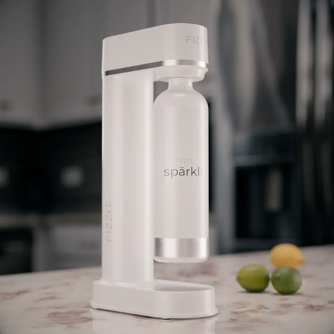 Fizzit Sprkl Carbonated Water Soda Maker with Stainless Steel Bottle Included