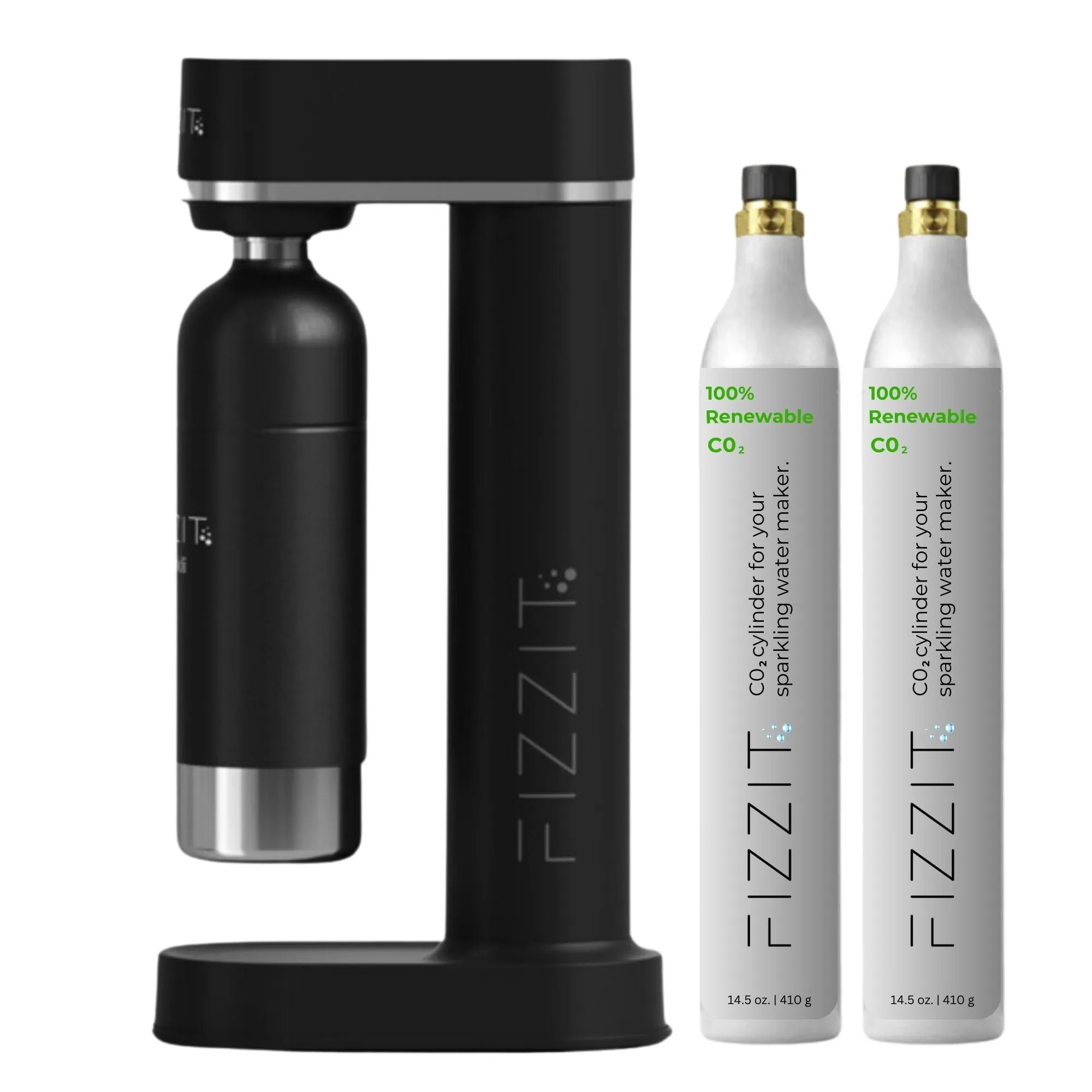 Fizzit Sprkl Carbonated Water Soda Maker with Stainless Steel Bottle Included